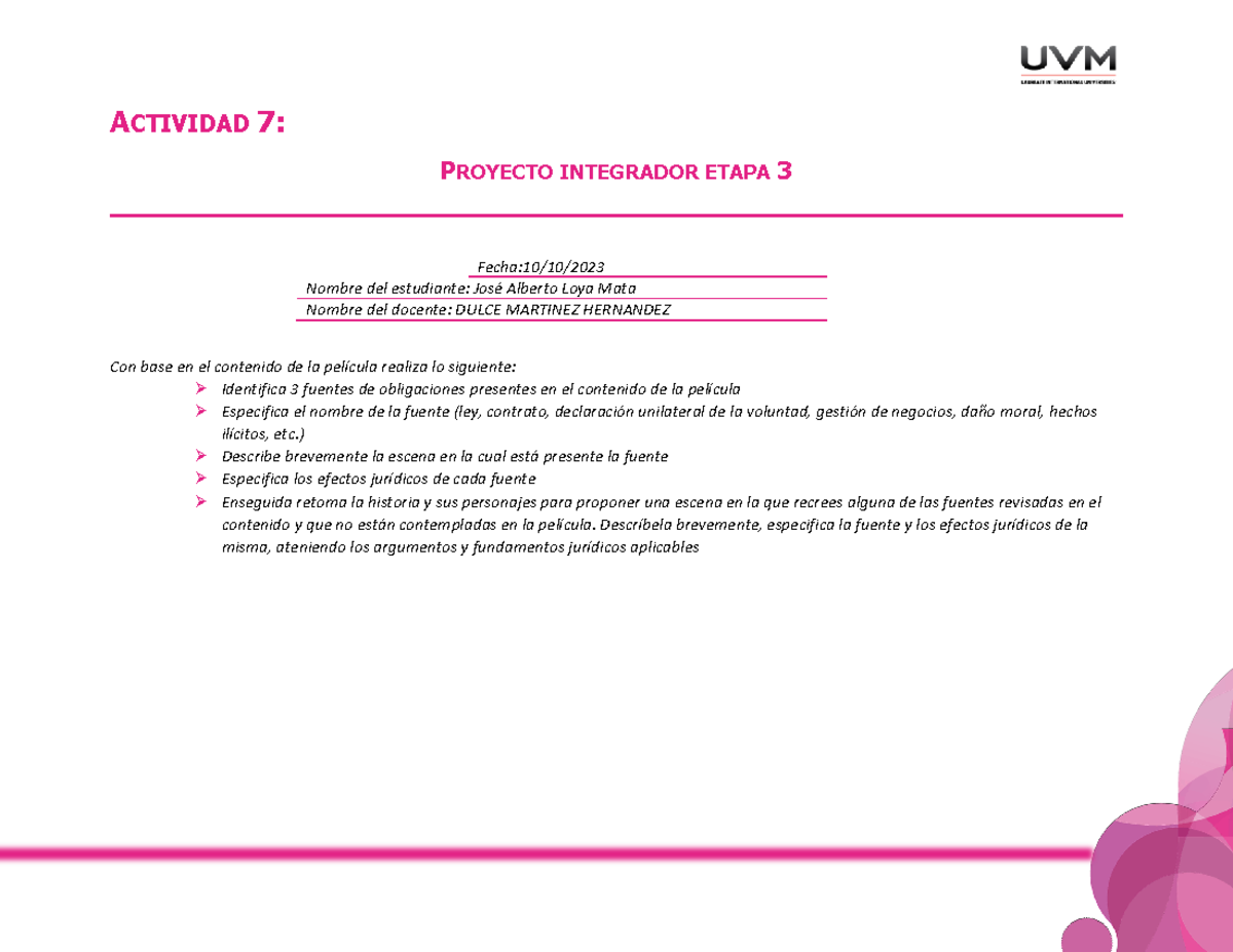 U7 Proyecto Integrador E3 TO - ACTIVIDAD 7 : PROYECTO INTEGRADOR ETAPA ...