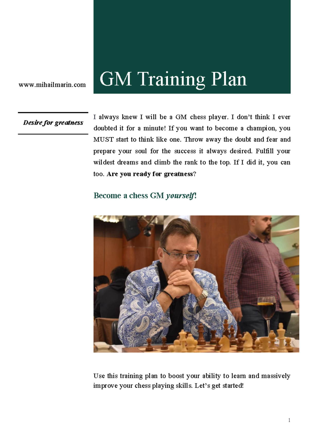 GM-Training-plan - GM-Training-plan - I always knew I will be a GM ...