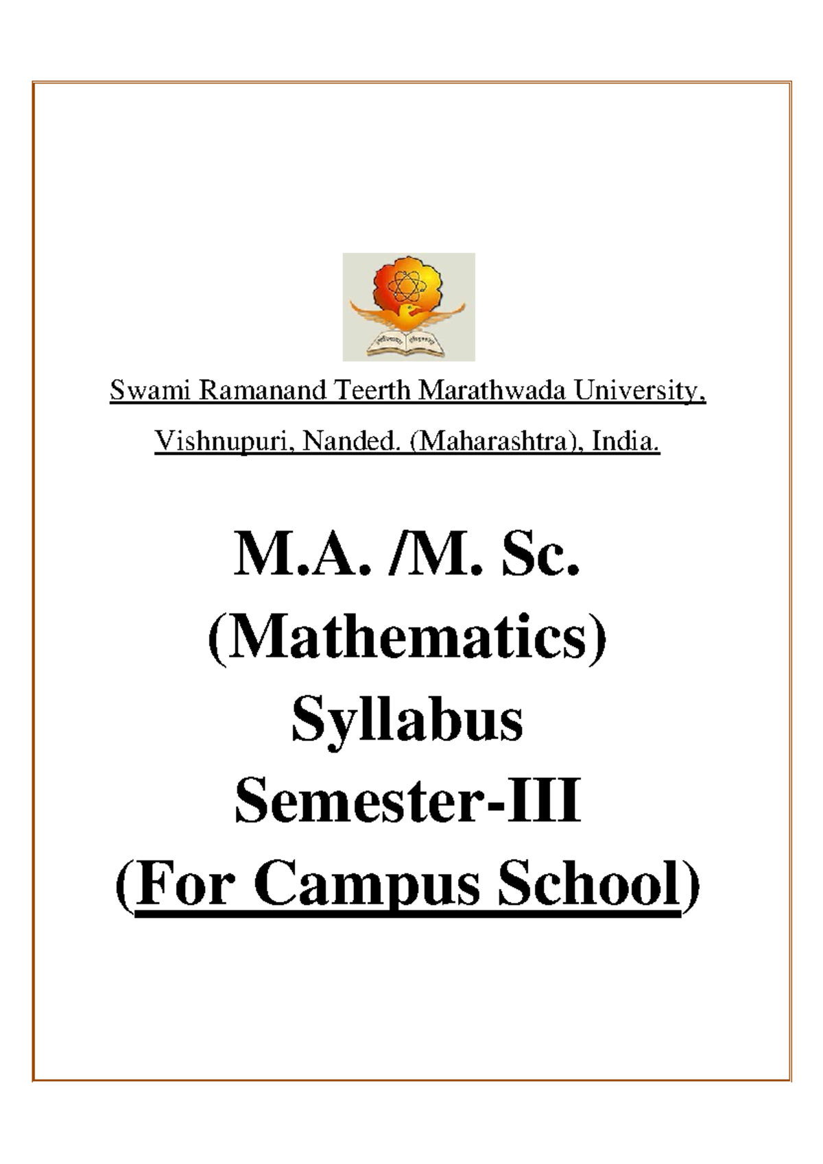2604MSc Mathematics Semester Iiiold - Swami Ramanand Teerth Marathwada ...