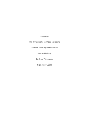 IHP-340 2-1 Short Paper - 1 2-1 Short Paper Interpreting Graphs Heather ...