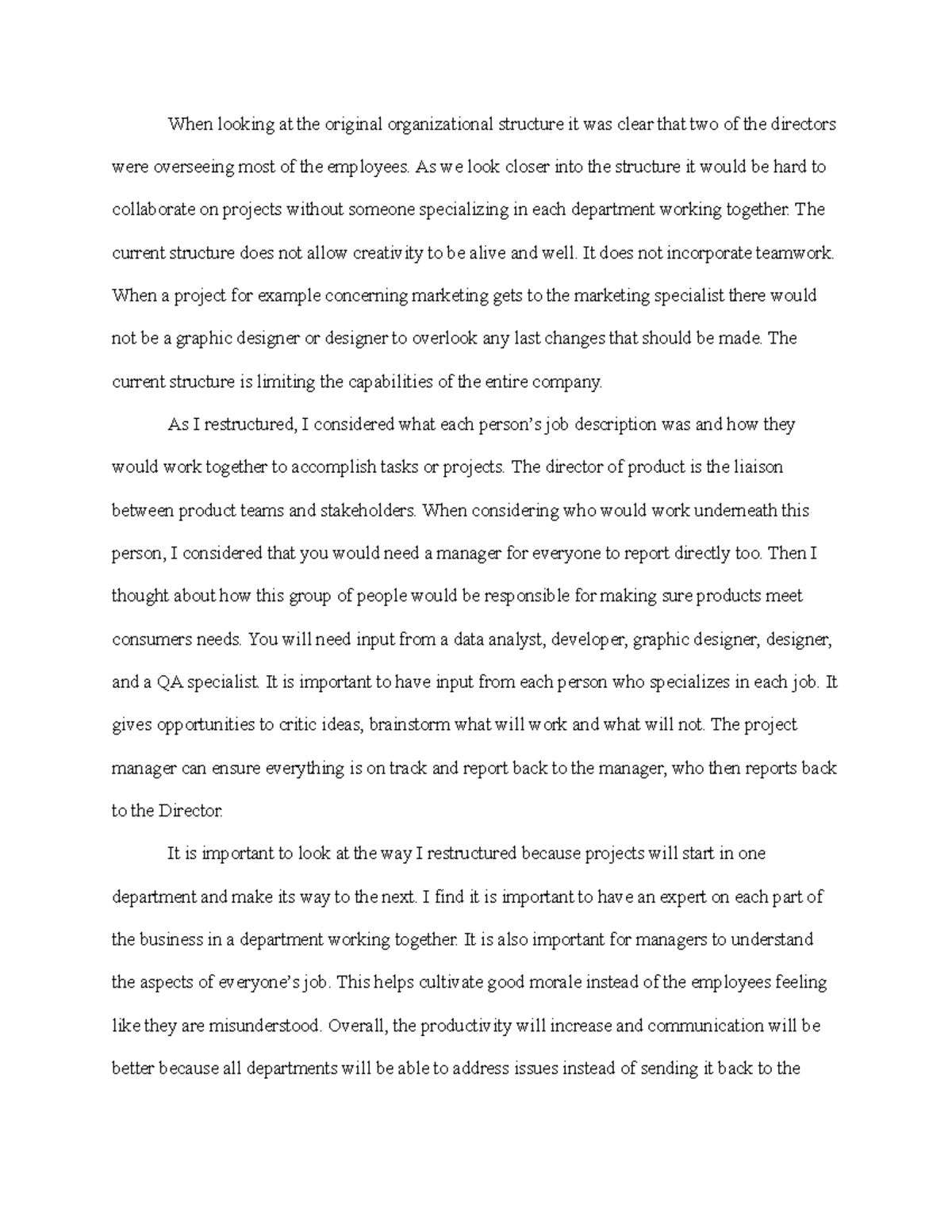 Module 6 restructure restructuring of a business model. When