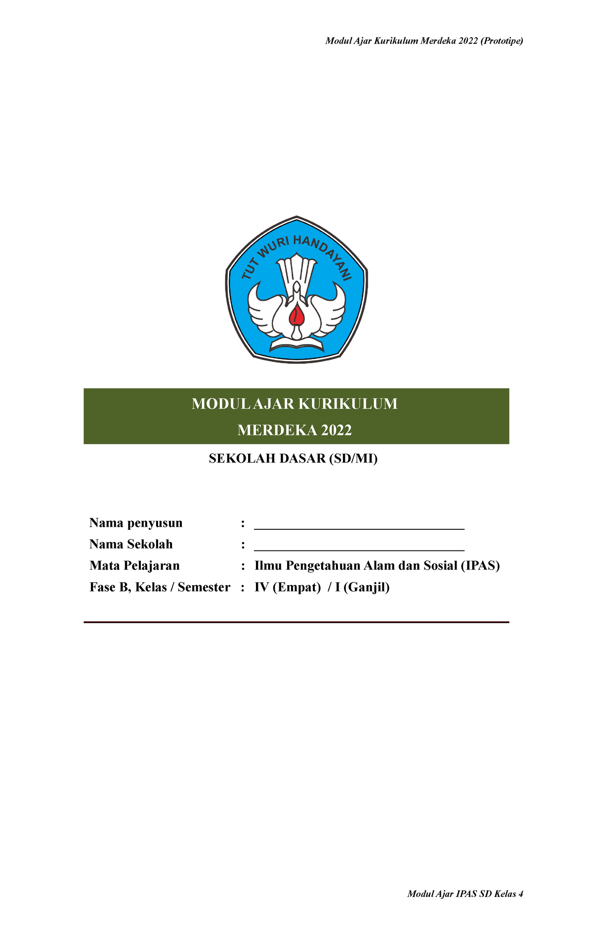 MA IPAS K4 BAB 1 (datadikdasmen - MODUL AJAR KURIKULUM MERDEKA 2022 ...