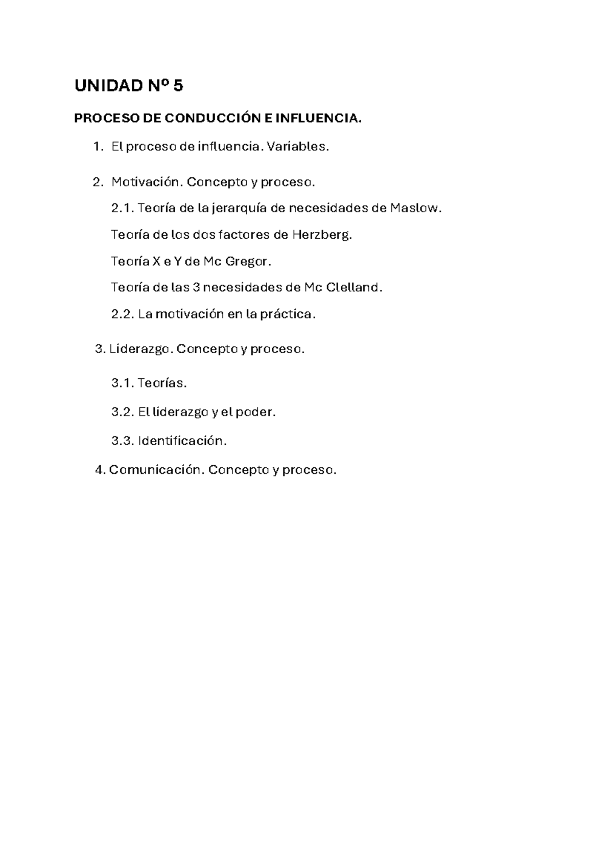 Resumen Intro ADMI U5 - apuntes propios - UNIDAD Nº 5 PROCESO DE ...