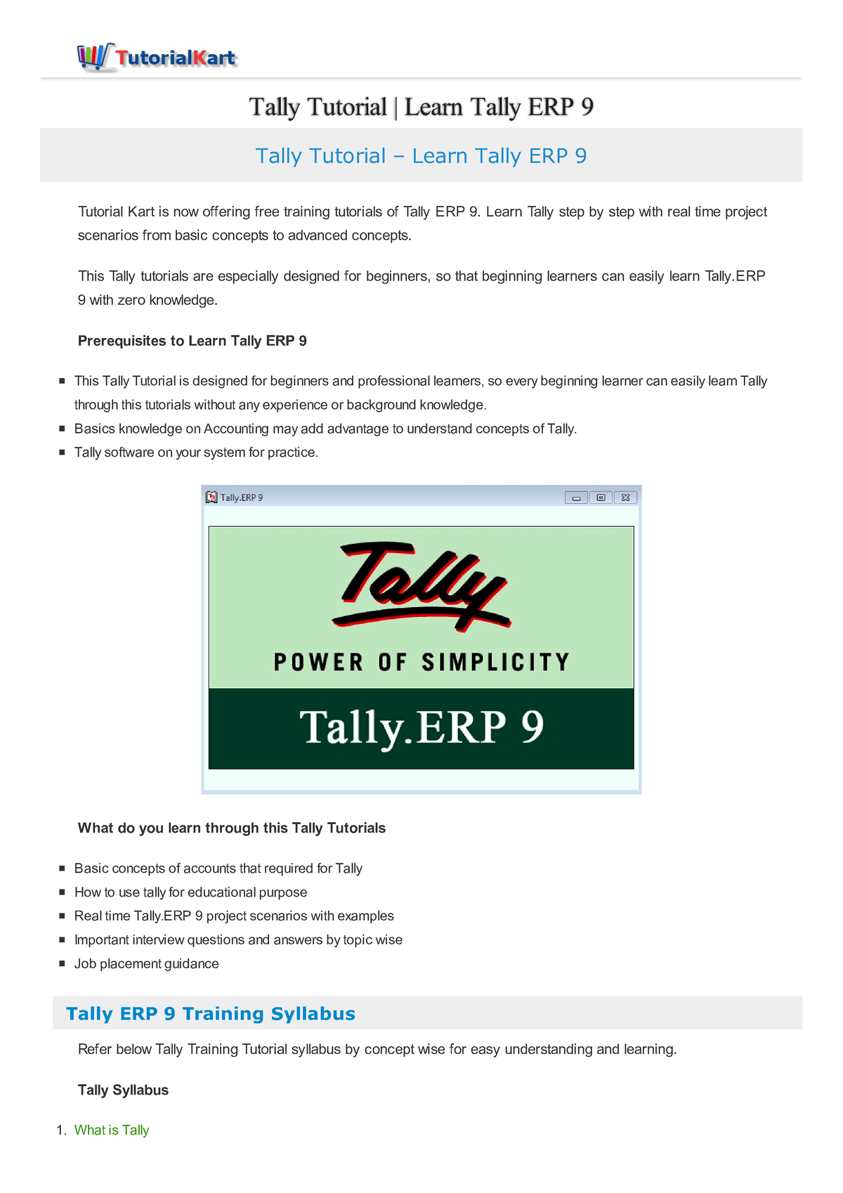 Tally-tutorial - Thanks - Tally Tutorial – Learn Tally ERP 9 Tutorial ...