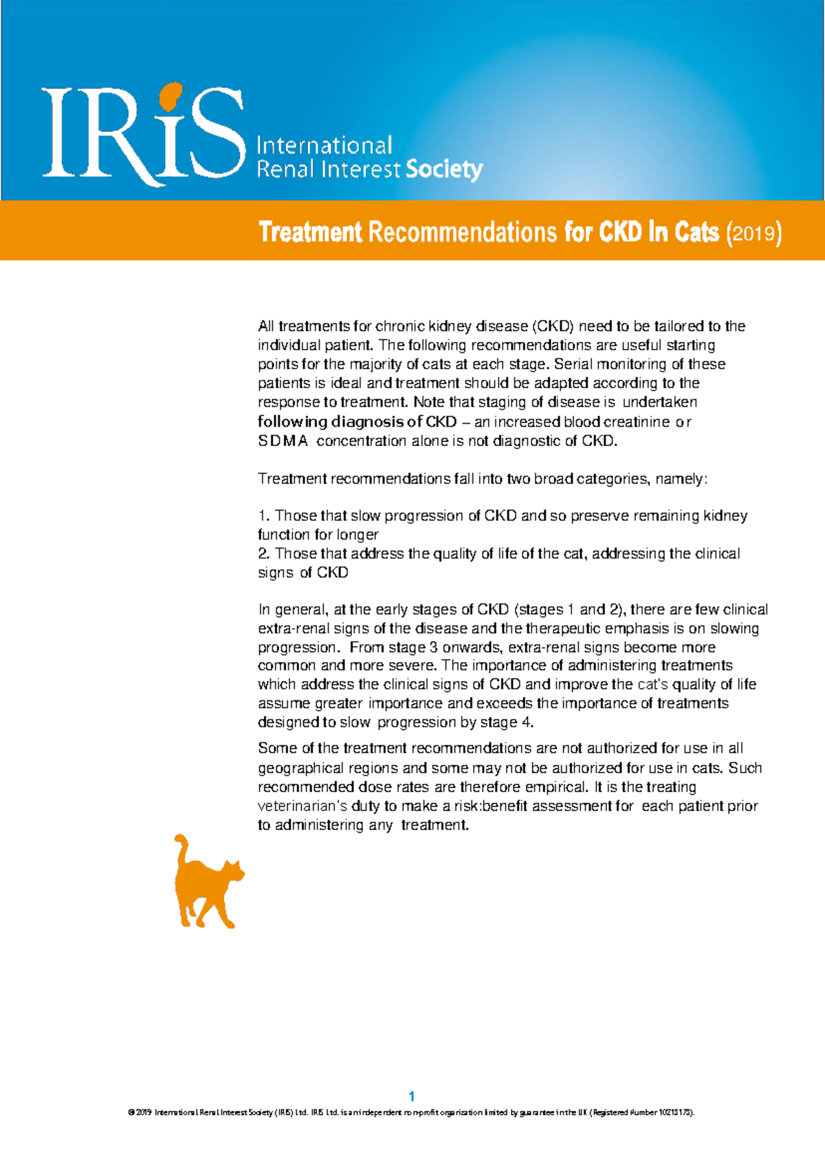 IRIS CAT Treatment 2019 All treatments for chronic