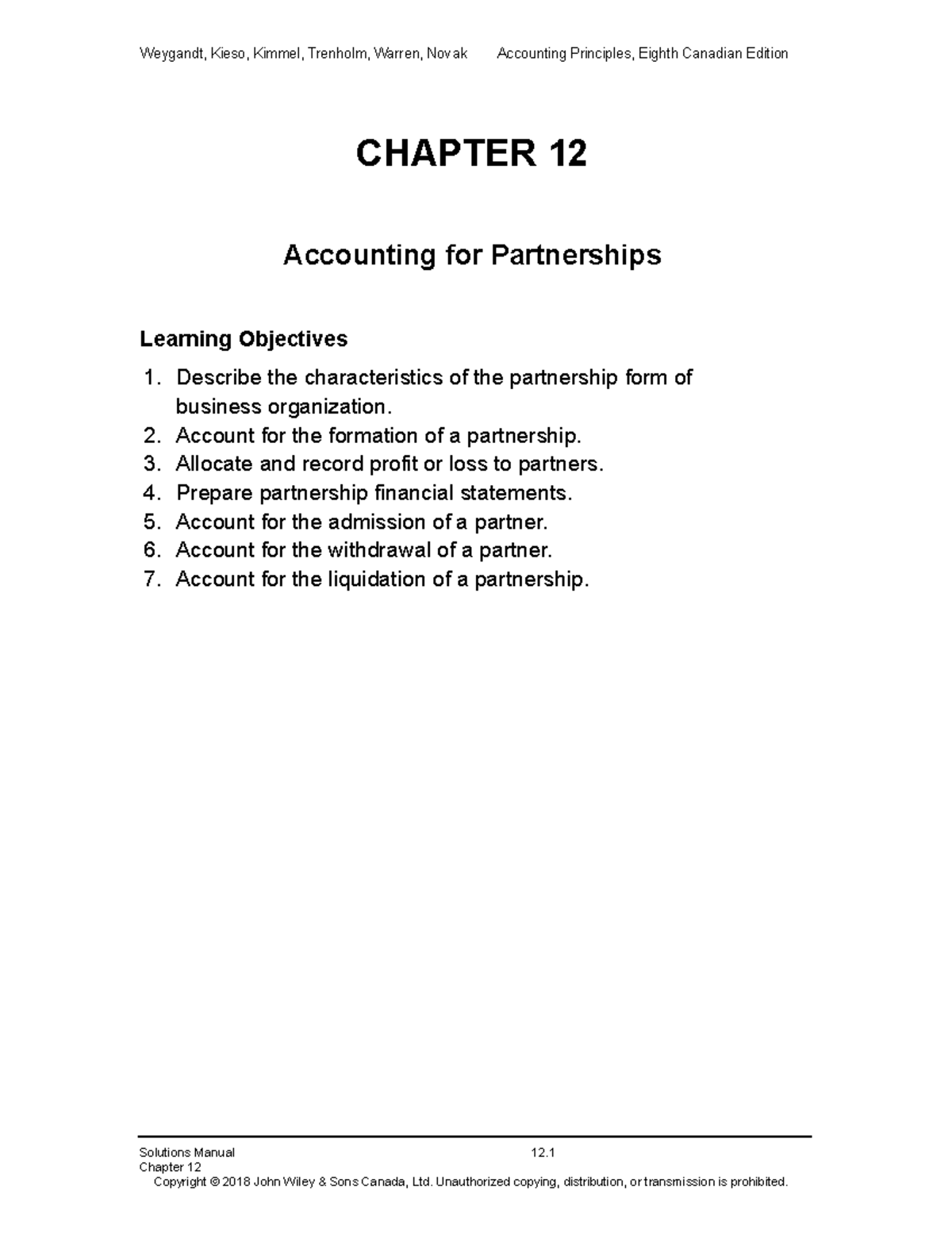 E Book - Chapter 12 - Problems And Solutions - CHAPTER 12 Accounting ...