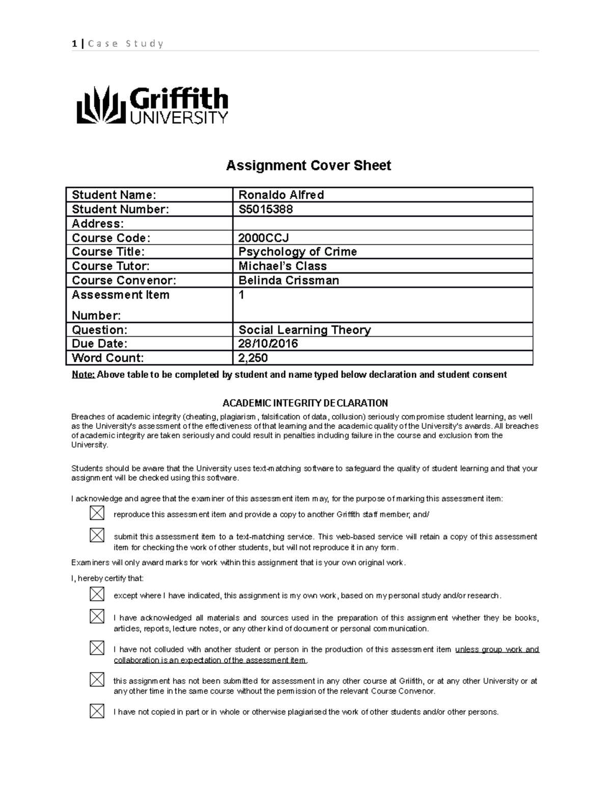 Assignment cover sheet rmit picture