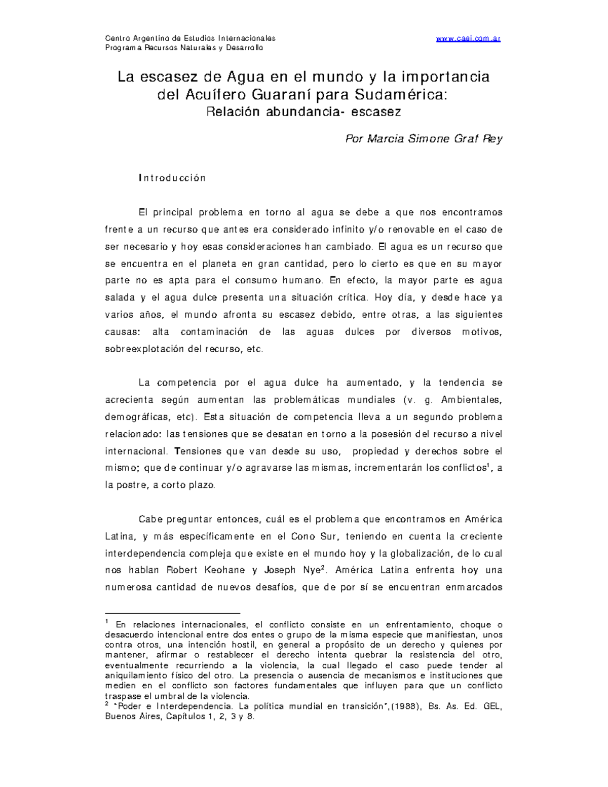 CC2 La escasez de Agua en el mundo y la impo - Programa Recursos ...