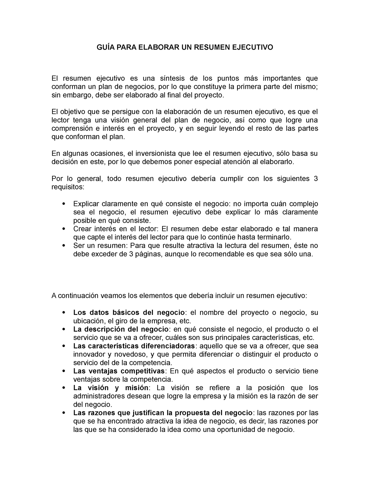 ¿cómo Hacer Un Resumen Ejecutivo Explicado GuÍa Para Elaborar Un