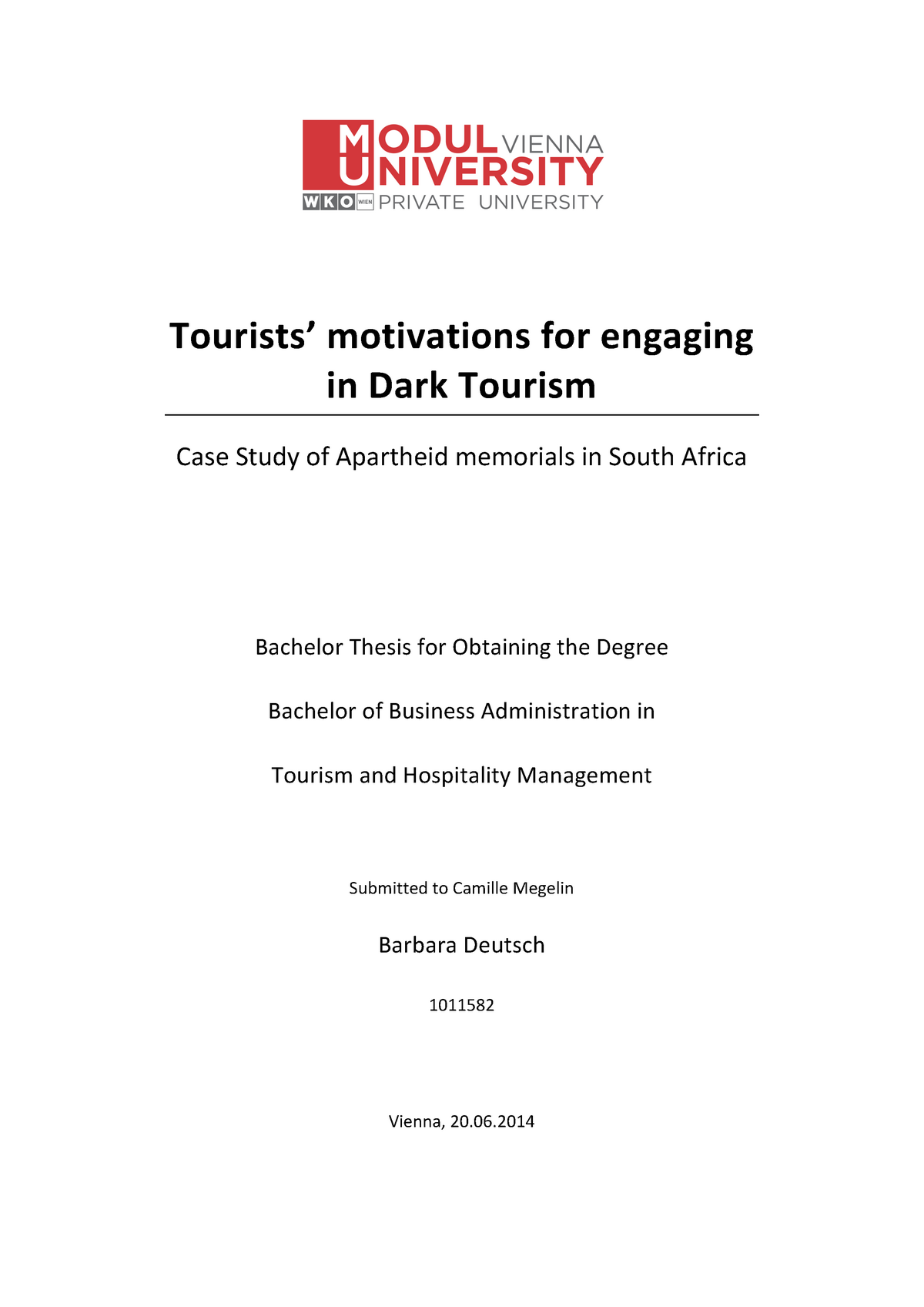 dark tourism phd thesis