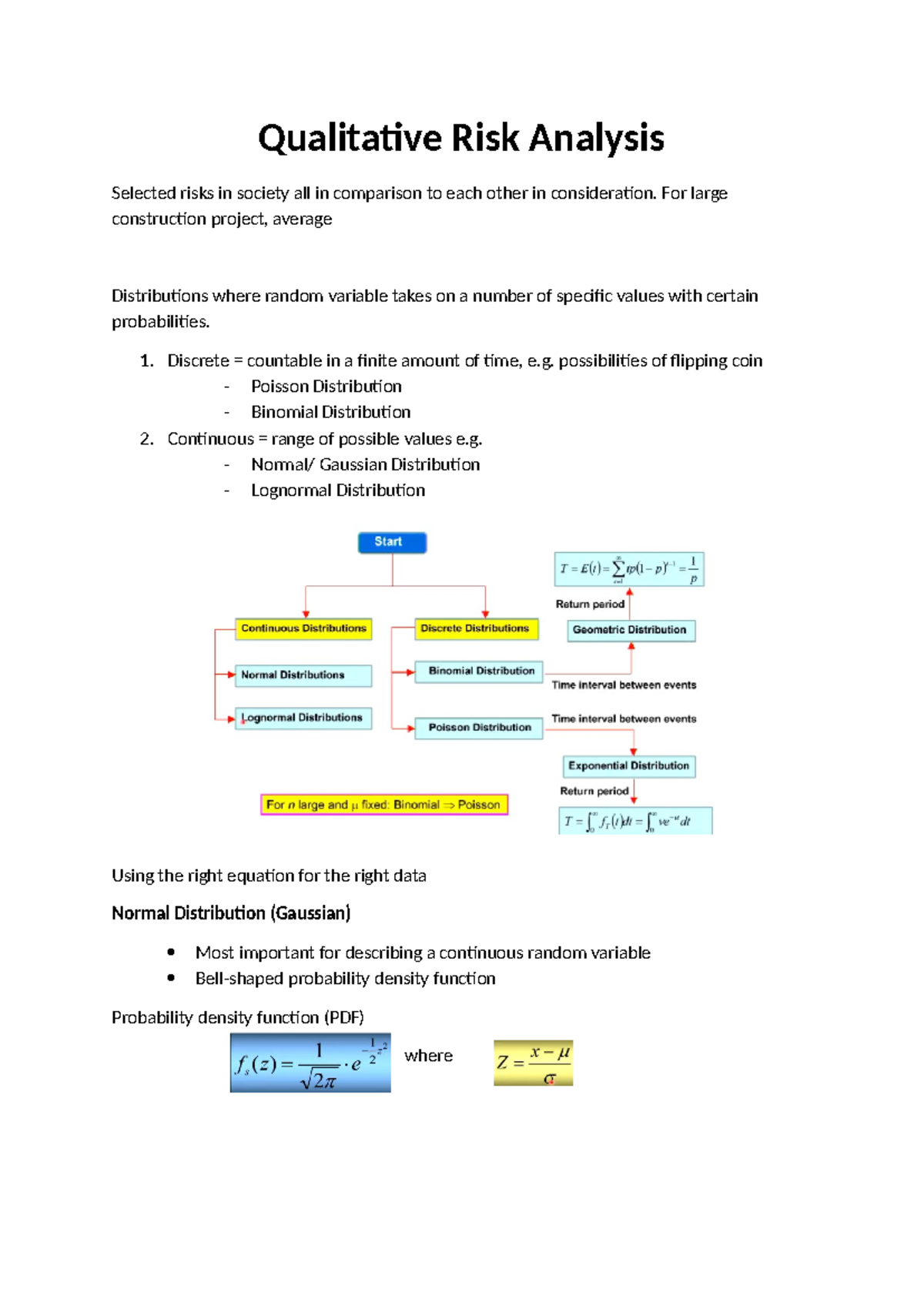 Qualitative Risk Analysis Lecture Notes - Qualitative Risk Analysis ...