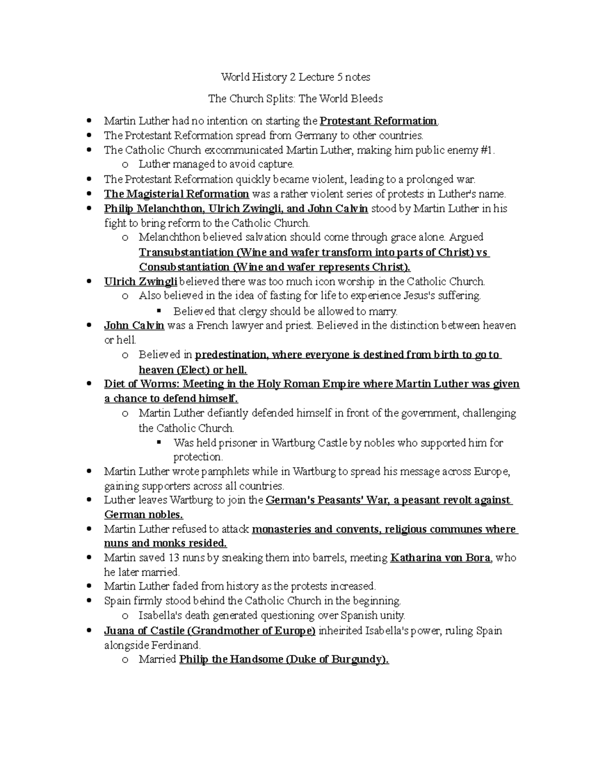 World History 2 Lecture 5 Notes 1 World History 2 Lecture 5 Notes The Church Splits The World World History 2 Lecture 5 Notes 1 World History 2 Lecture 5 Notes The Church Splits The World