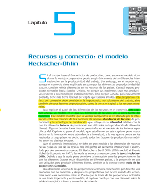 Capitulo 5 ECO Internacional - Capítulo Recursos y comercio: el modelo  Heckscher-Ohlin S i el - Studocu