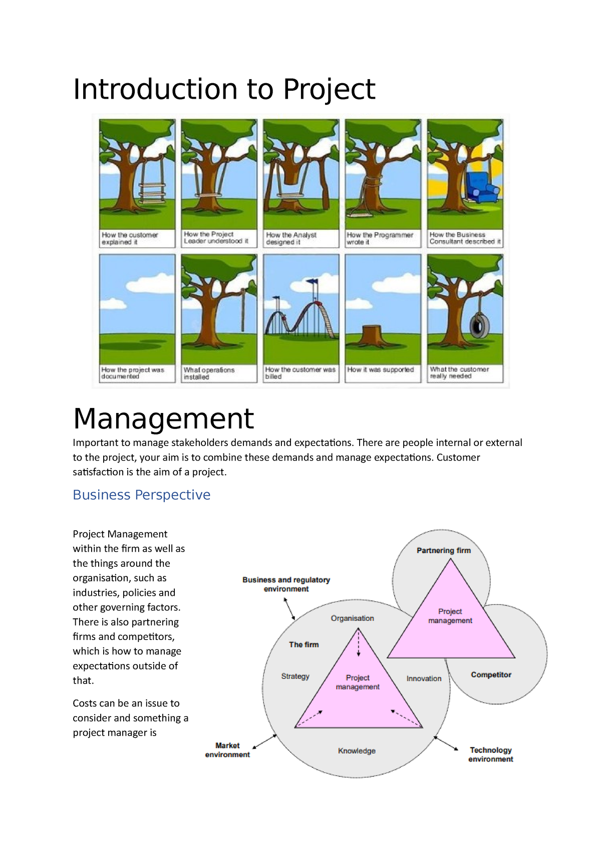 project management essay introduction