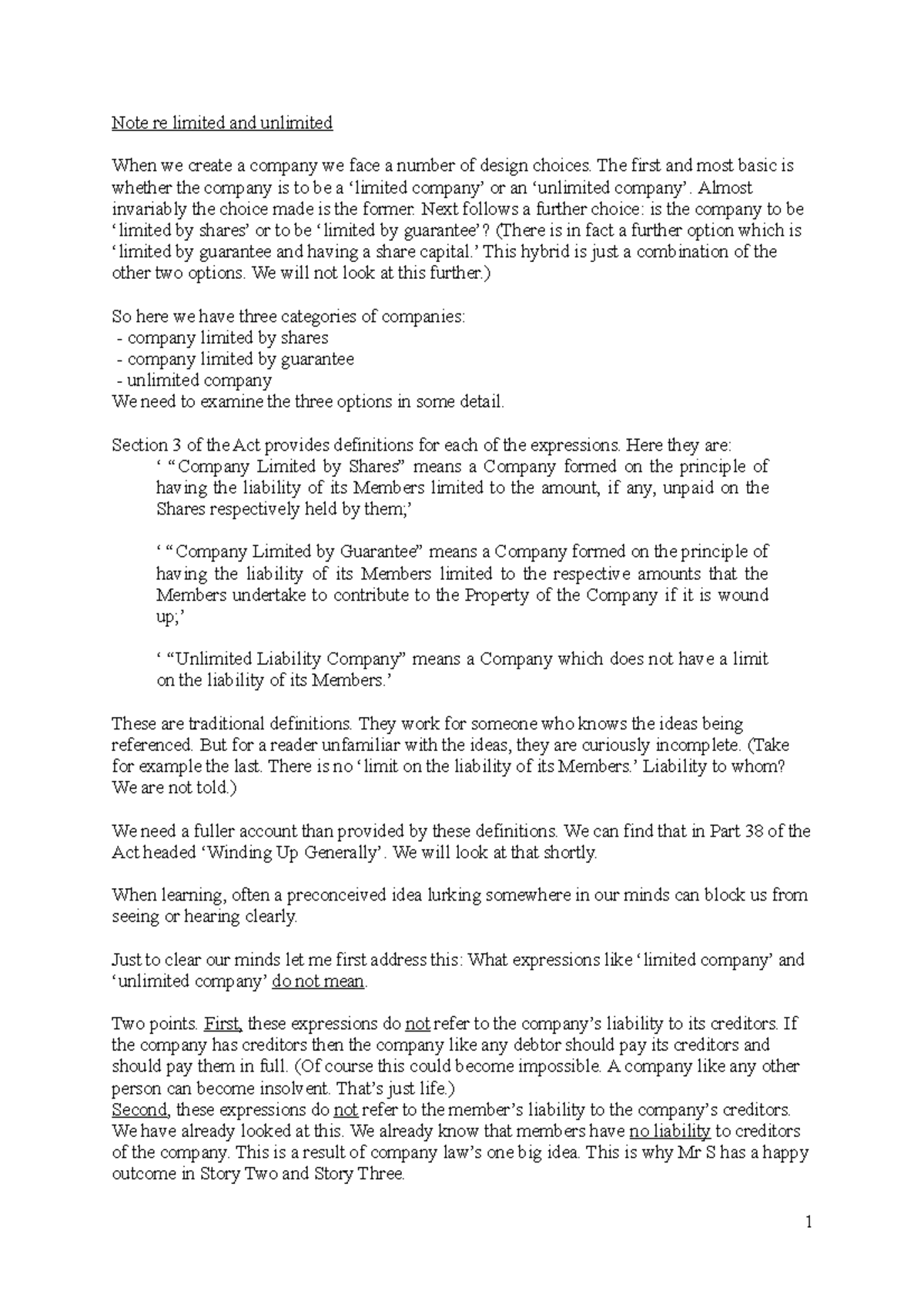 02 note re limited and unlimited - Note re limited and unlimited When ...