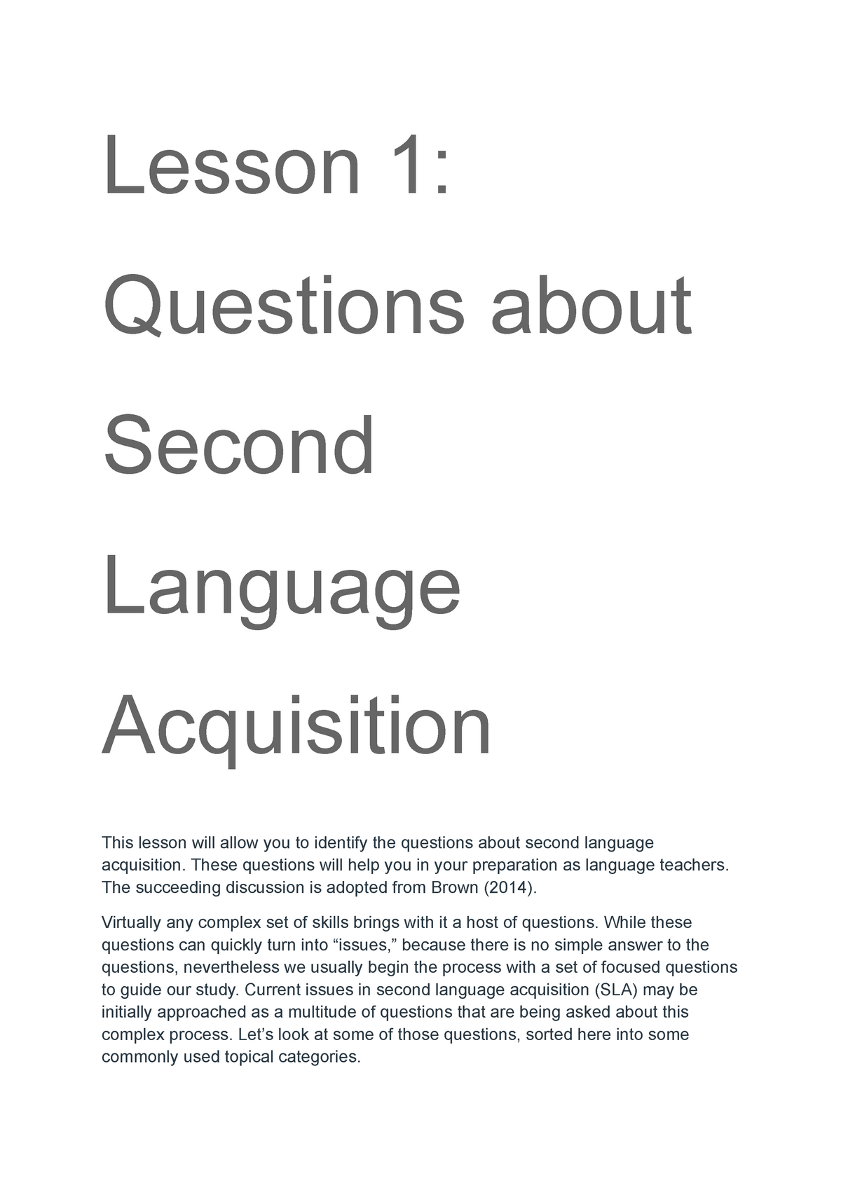 research questions about language acquisition