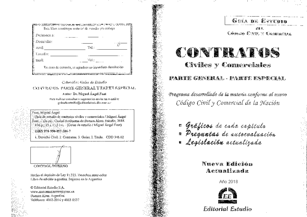 GUIA DE Contratos - contratos civiles y comerciales - Año - Studocu