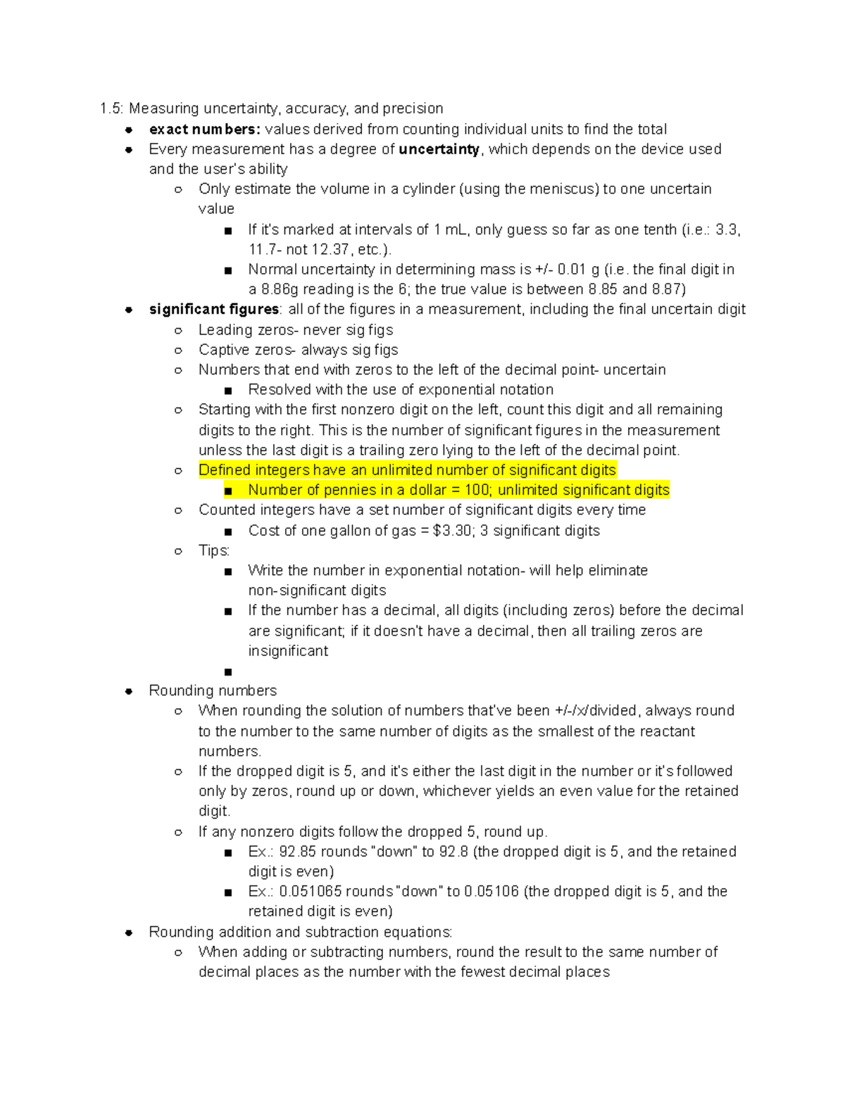 Module 1, Part 2 Notes - Chemistry 2e - 1: Measuring Uncertainty ...