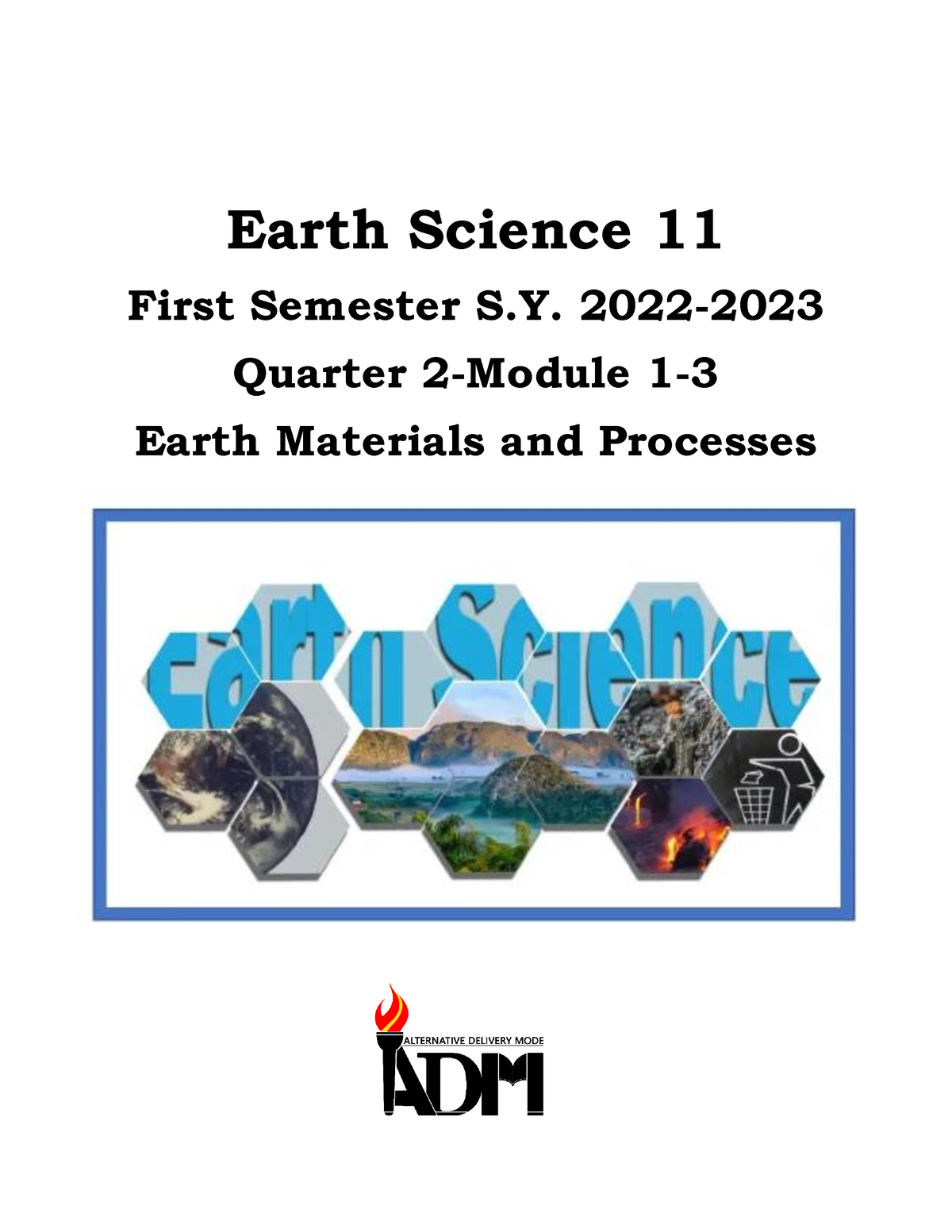 Earth Science Mod 1-3 - LEARNING MODULE - Earth Science 11 First ...