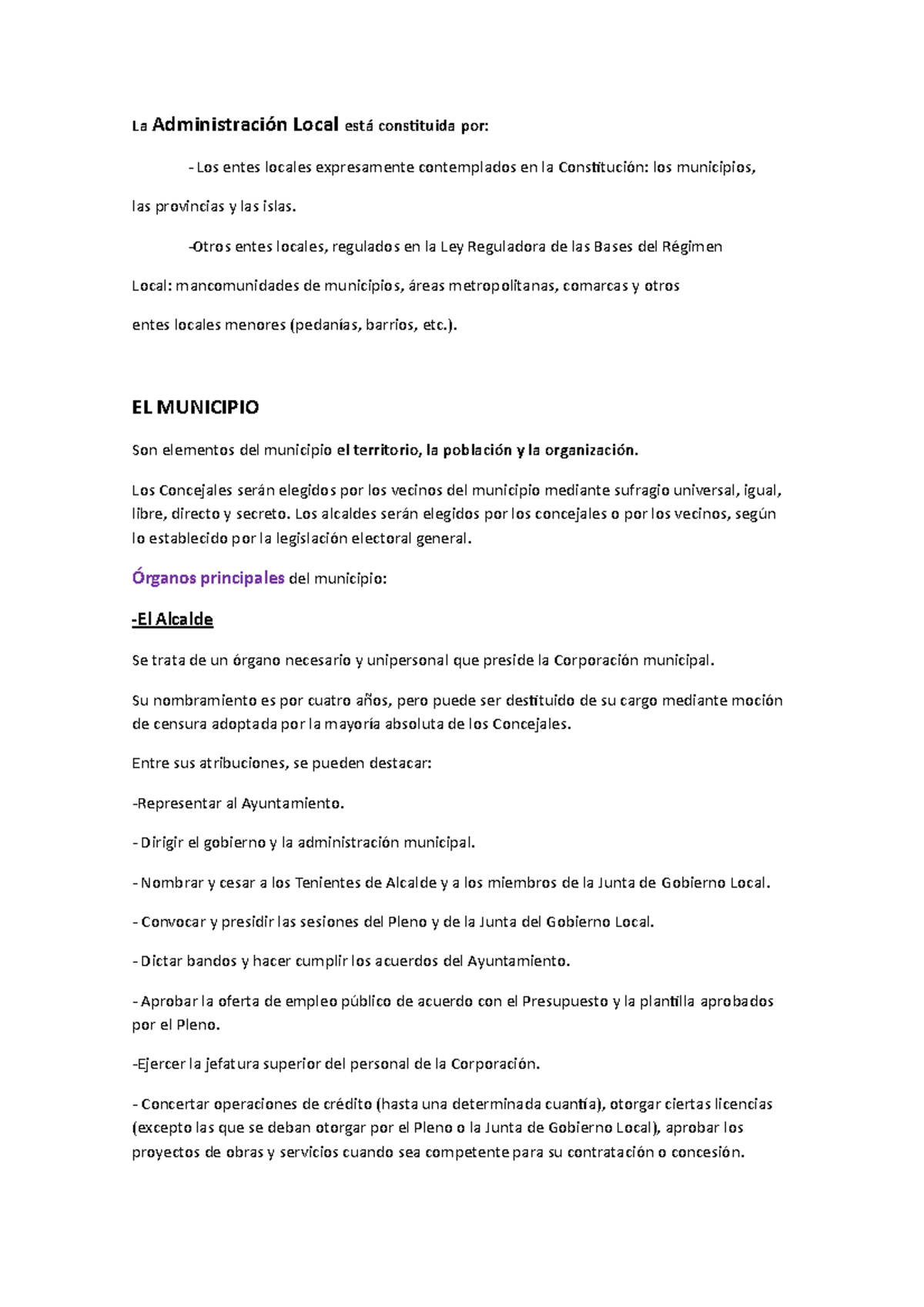 TEMA 5 La Administración Local - La Administración Local Está ...