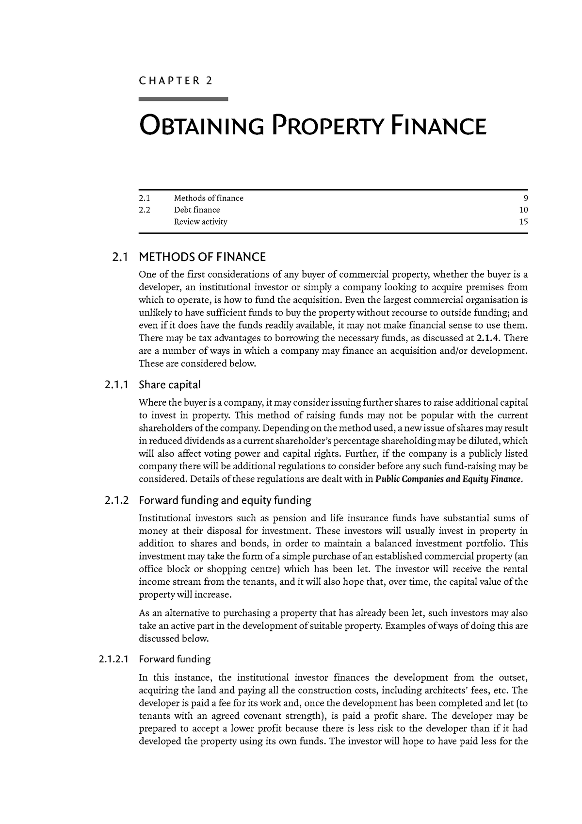 chapter-02-notes-obtaining-property-finance-9-c-h-a-p-t-e-r-2