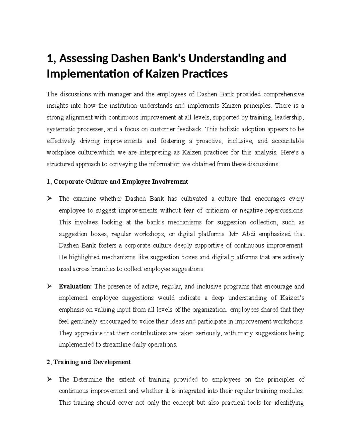 research paper on dashen bank