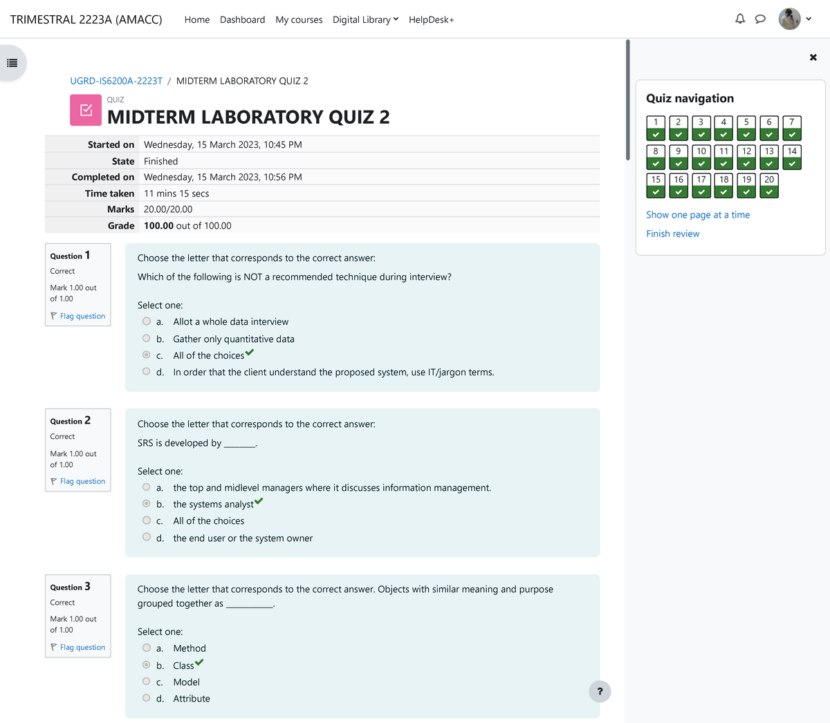 Midterm Laboratory QUIZ 2 Attempted - Quiz Navigation Show One Page At ...