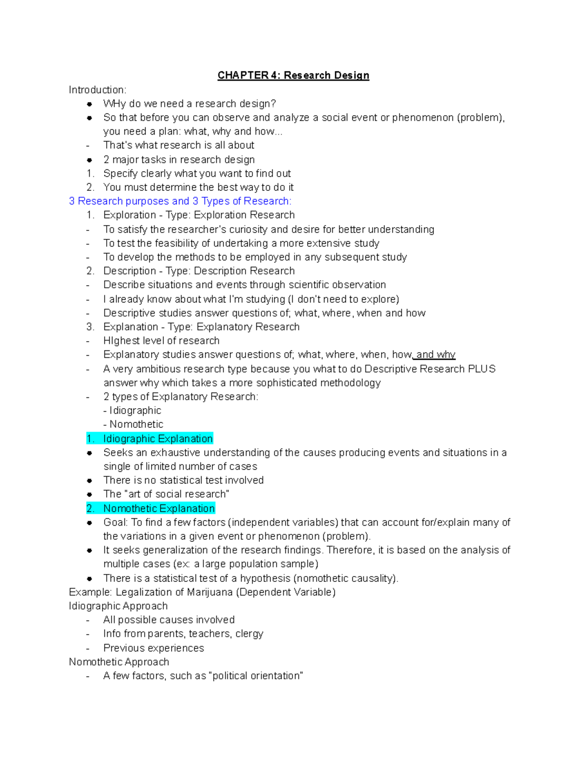 Soc 301 Lec Slide Notes - CHAPTER 4: Research Design Introduction: WHy ...