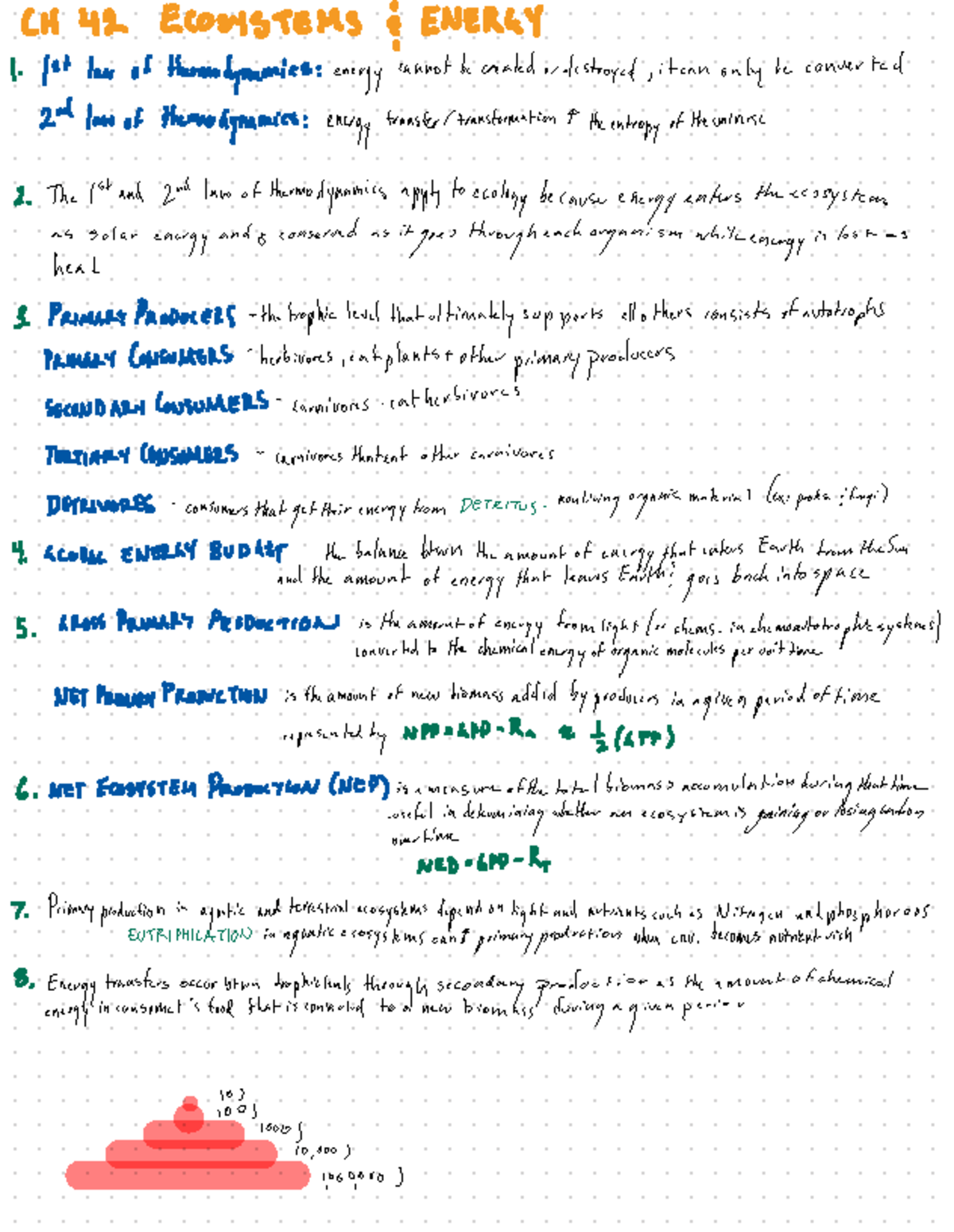 Ch 42 Eco And Energy - Ch 42 notes ffrom study guide - CH 42 ECOSYSTEMS ...