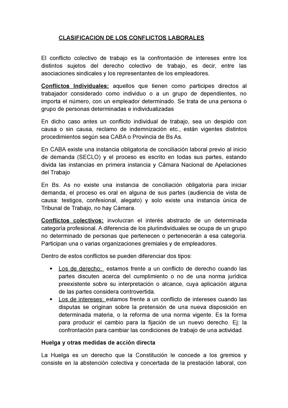 Unidad 8 Punto 4 - Apuntes 8 - CLASIFICACION DE LOS CONFLICTOS ...