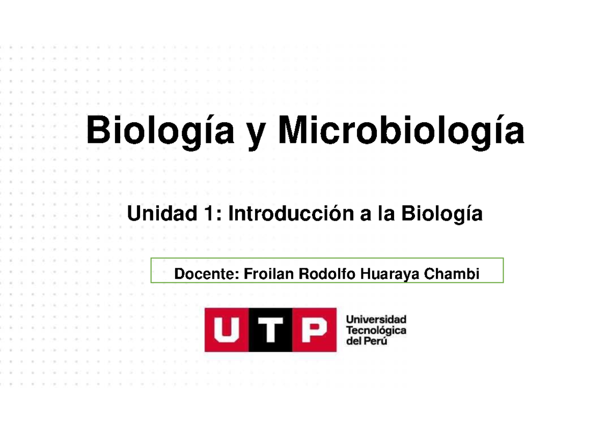 S1-Introducción A La Biología - Biología Y Microbiología Unidad 1 ...