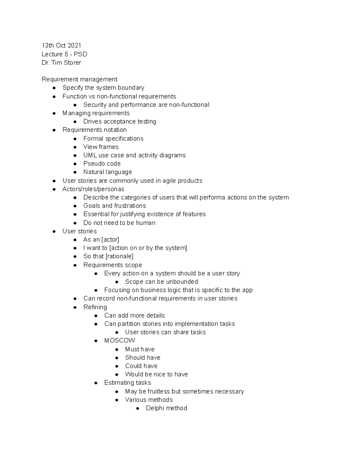 Professional Software Development Lecture 5 - 13th Oct 2021 - 13th Oct ...