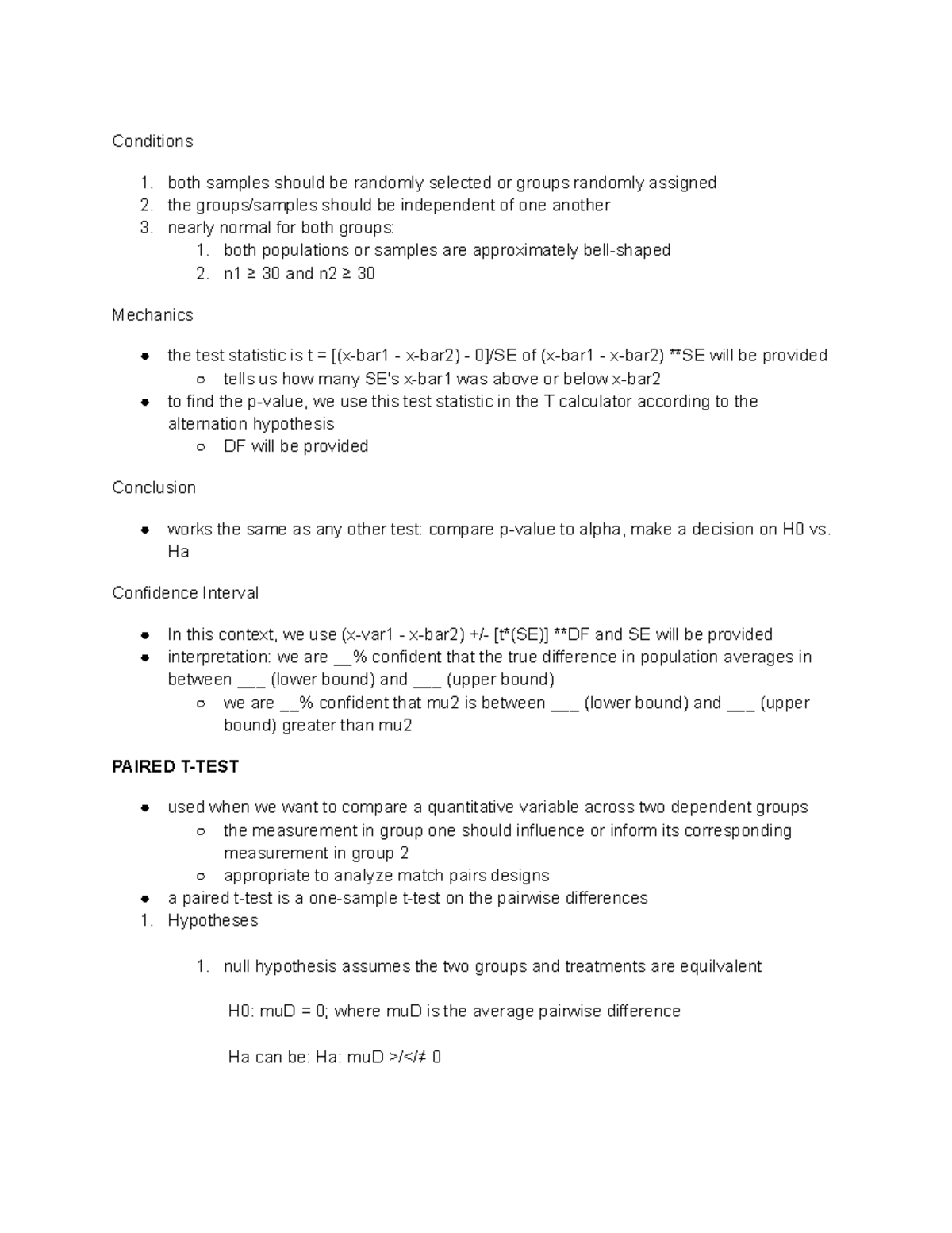 chapter-10-two-sample-t-test-conditions-both-samples-should-be