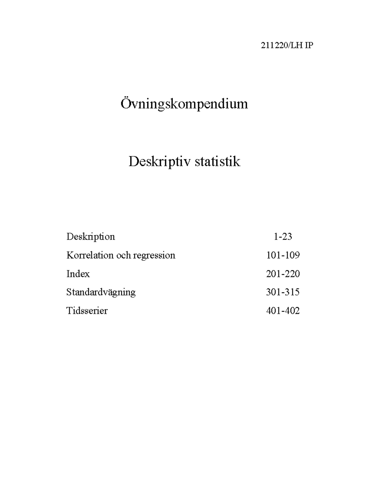 Övningskompendium Deskription - 211220/LH IP Övningskompendium ...
