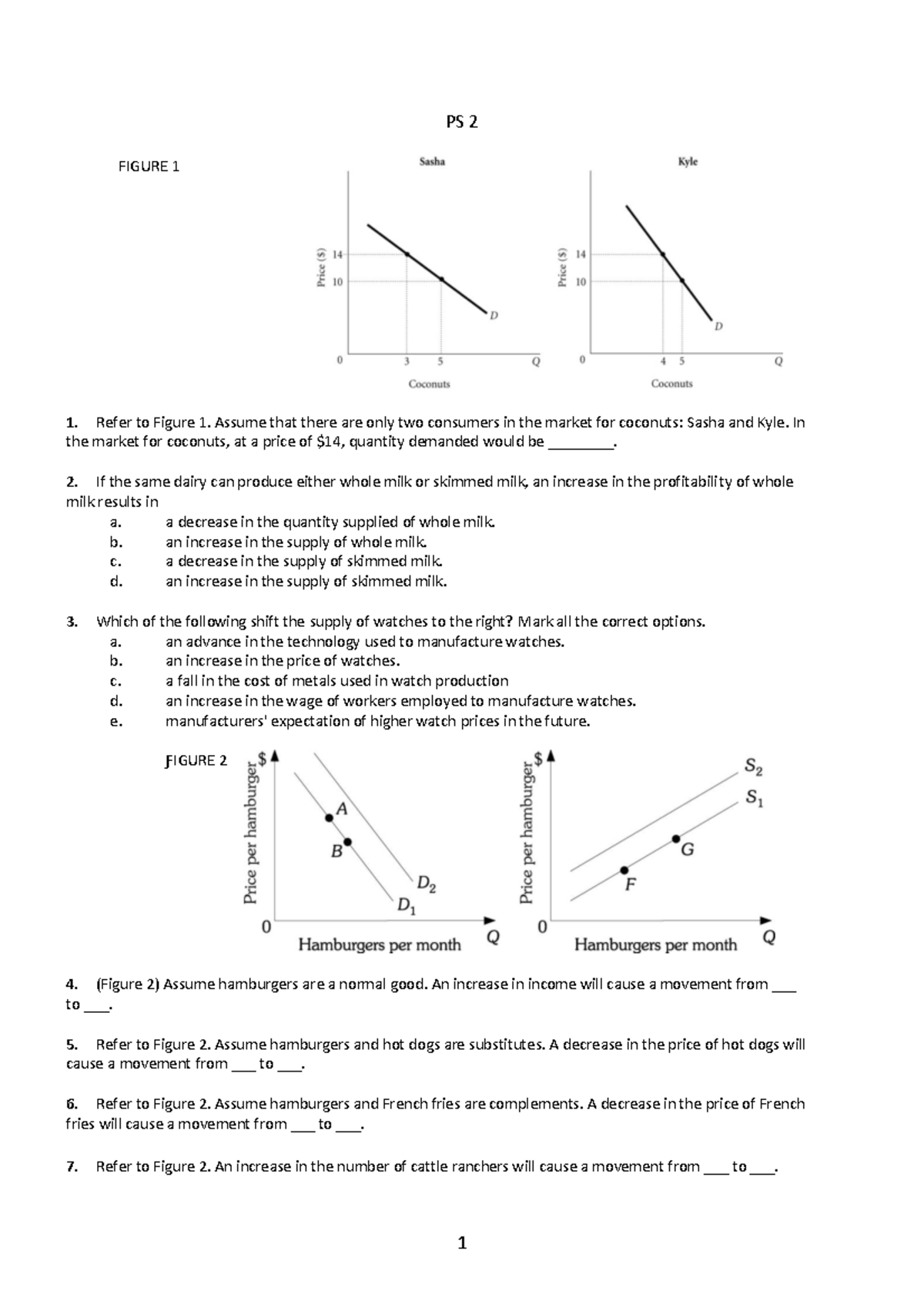 PS 2 - problem solutions - 1 PS 2 FIGURE 1 Refer to Figure 1. Assume ...