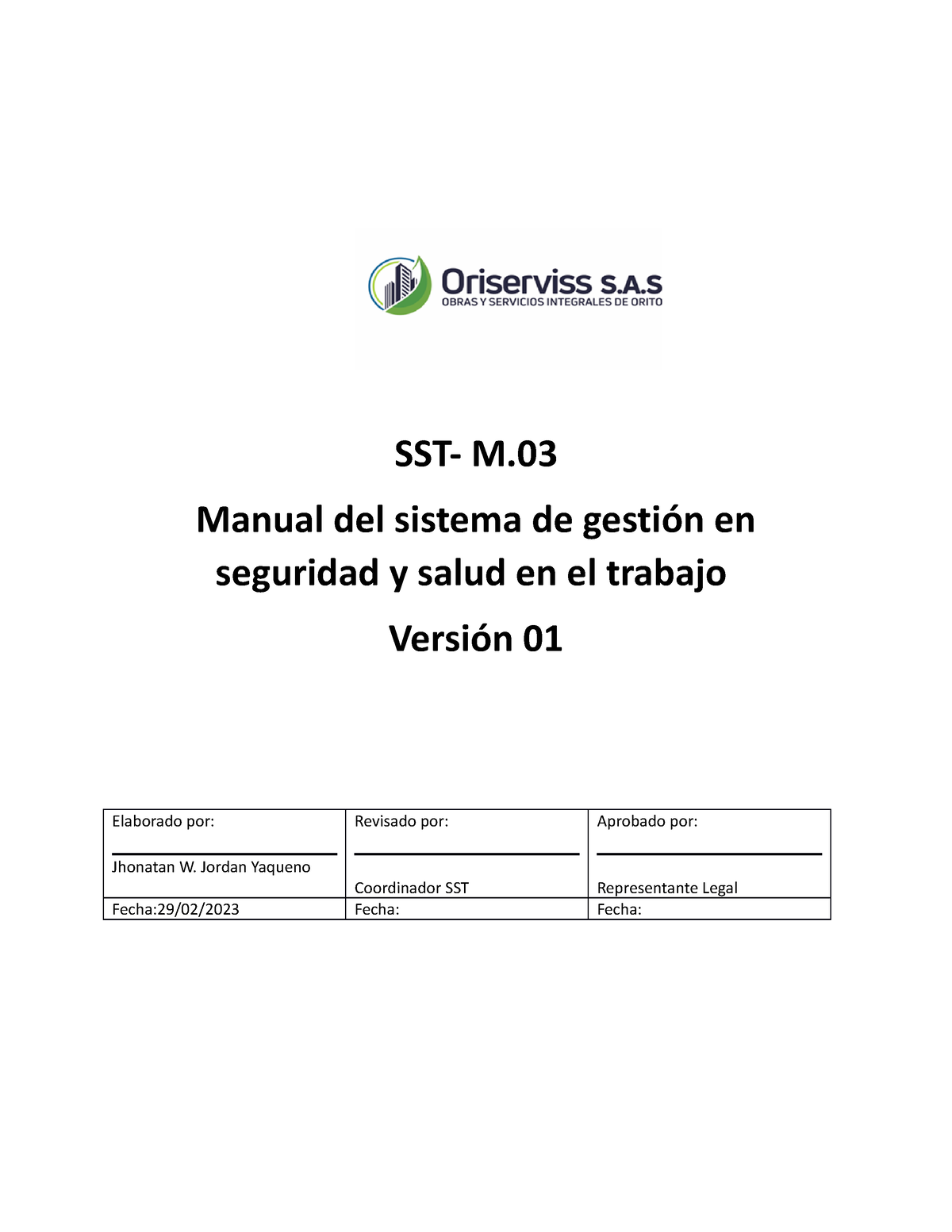 SST-M.03 Manual Sgsst - KAJDBHAOHDBUOAFBuoafb - SST- M. Manual Del ...