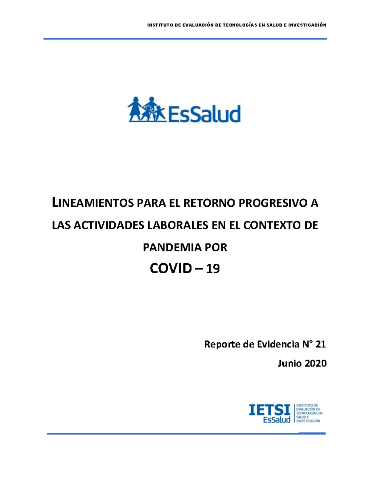 Lineamientos retorno laboral Covid 19 - LINEAMIENTOS PARA EL RETORNO ...