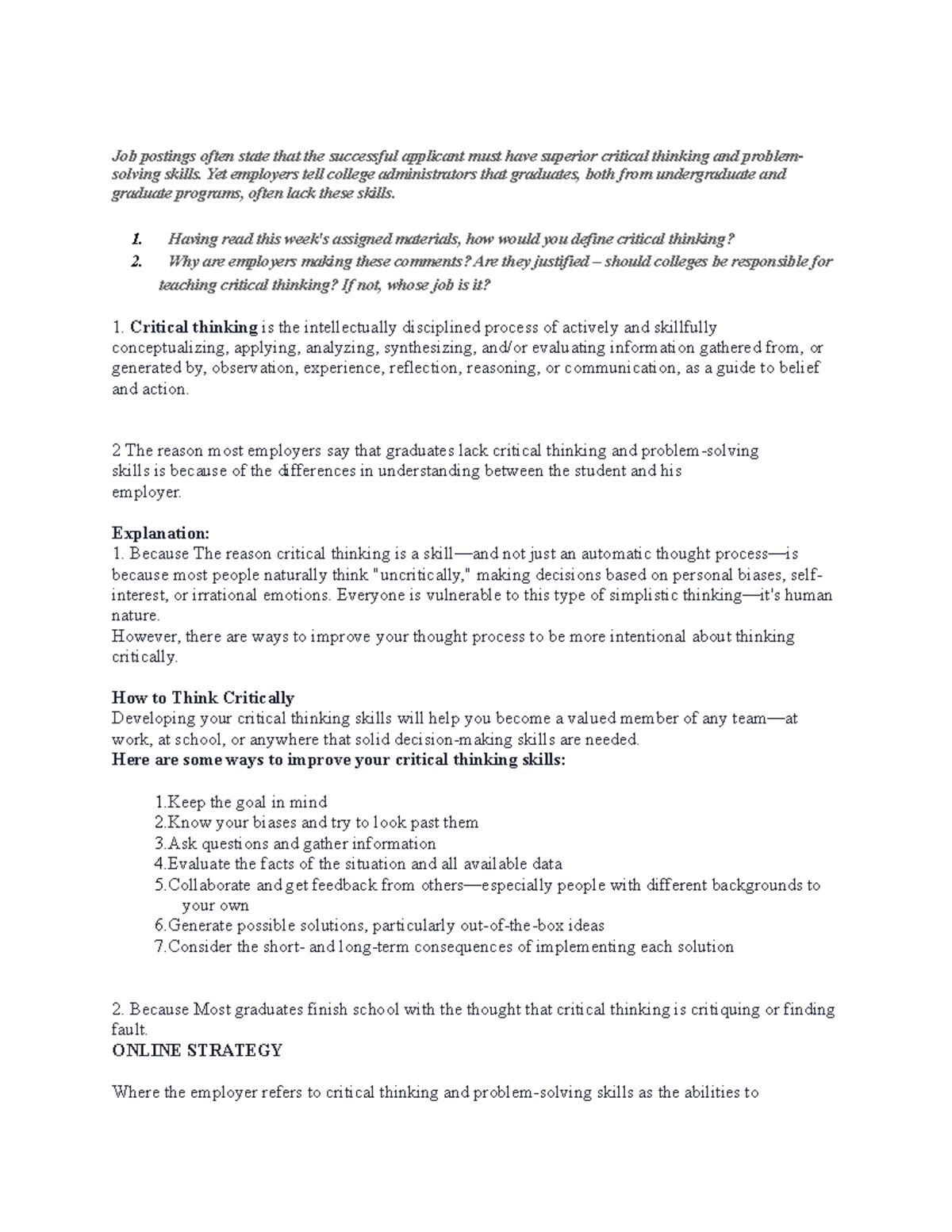 How to improve critical thinking skills at work picture