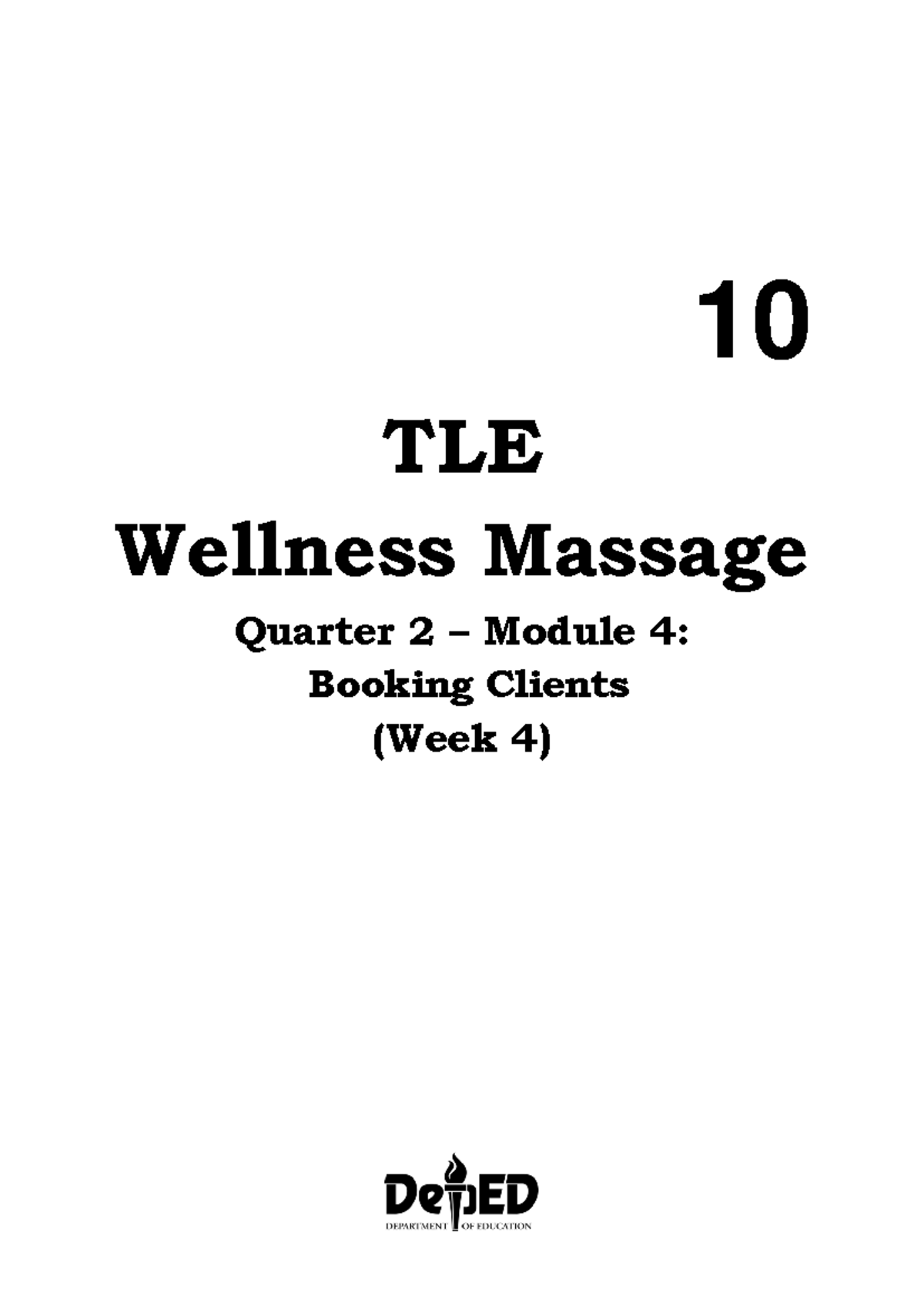 4 Q2TLEWellnessMassage 10 TLE Wellness Massage Quarter 2 Module