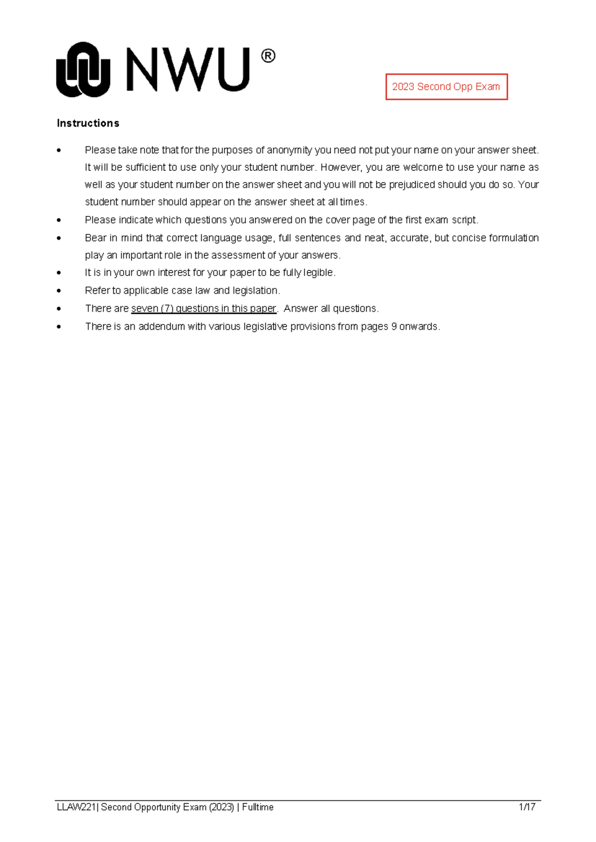 2023+-+LLAW221+-+Second+Opportunity+Exam+ 2023 - Instructions Please ...