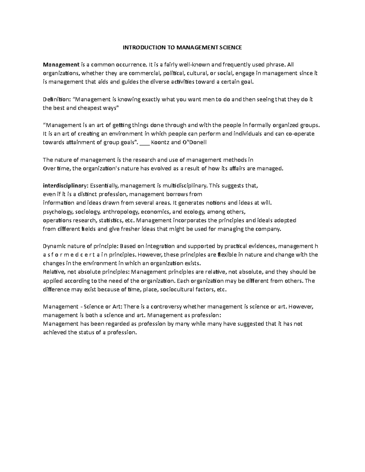Introduction TO Management Science - INTRODUCTION TO MANAGEMENT SCIENCE ...