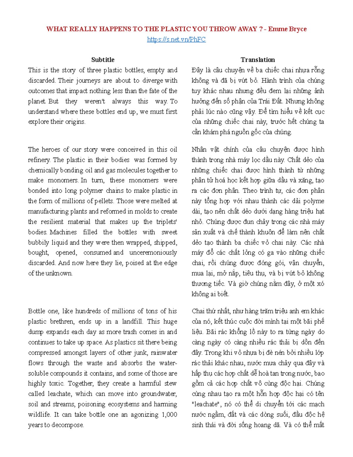 What really happens to the plastic you throw awat WHAT REALLY HAPPENS