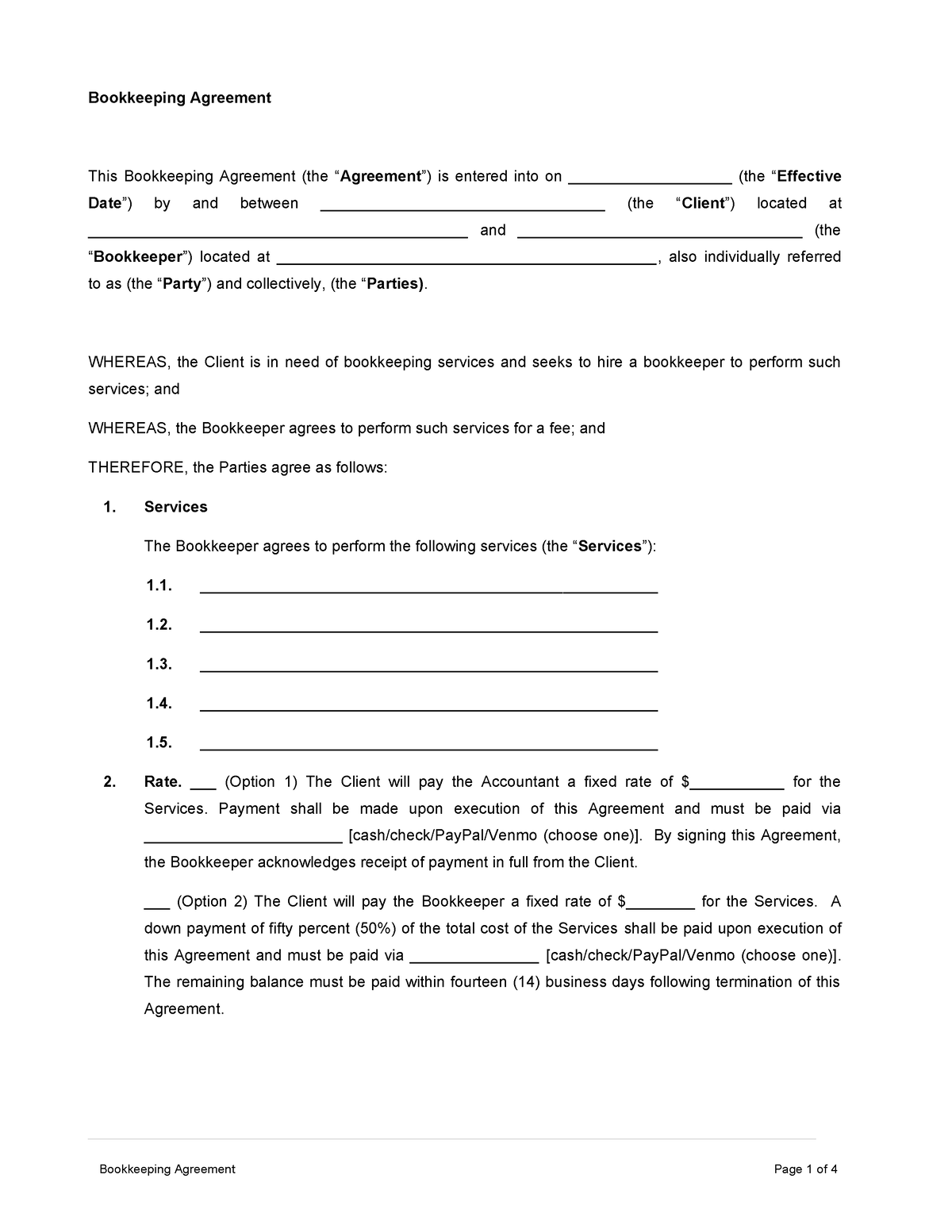 Bookkeeping-contract-template - Bookkeeping Agreement This Bookkeeping ...