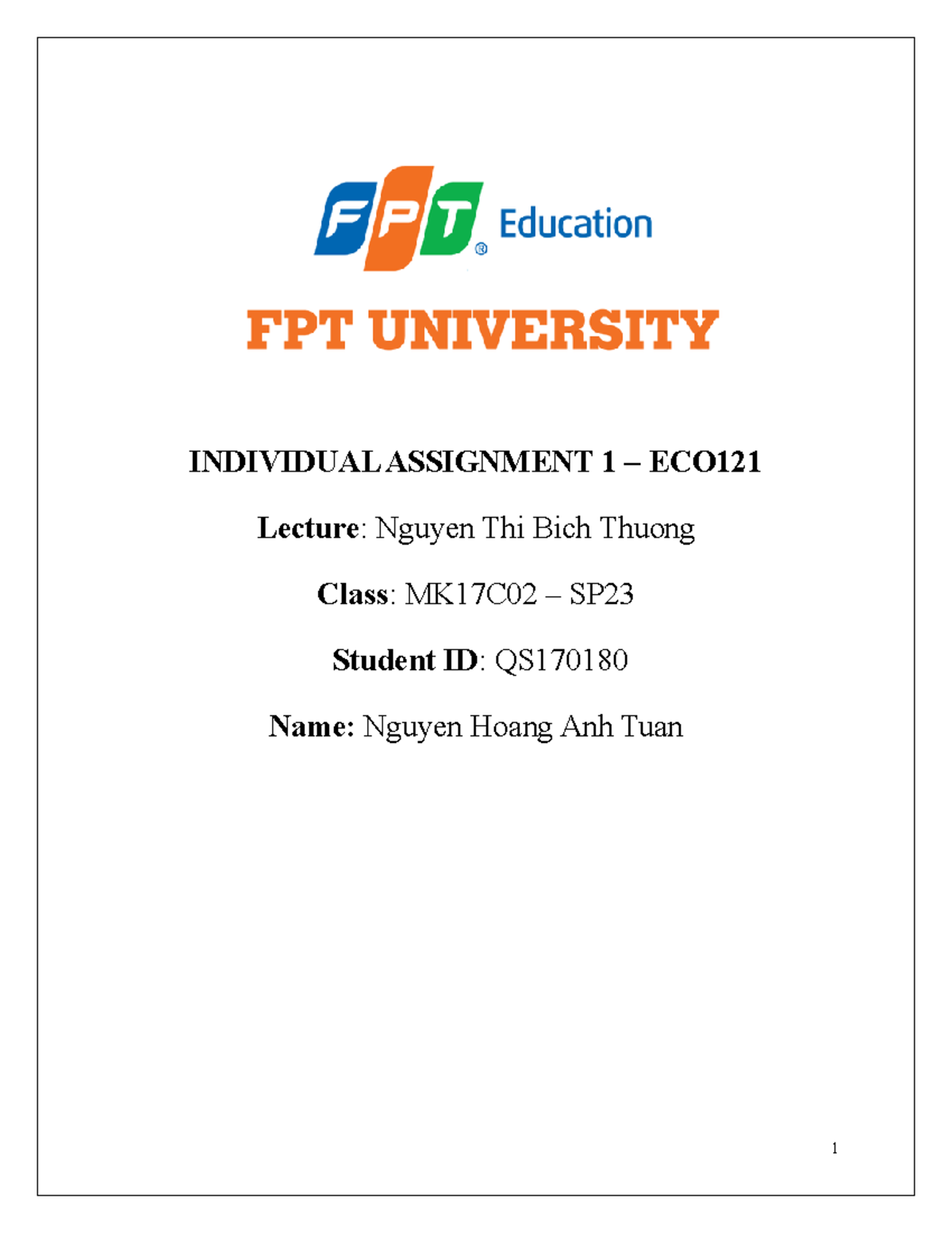 Nguyen Hoang Anh Tuan Individual Assignment 1 Mk17c02 Individual Nguyen Hoang Anh Tuan Individual Assignment 1 Mk17c02 Individual