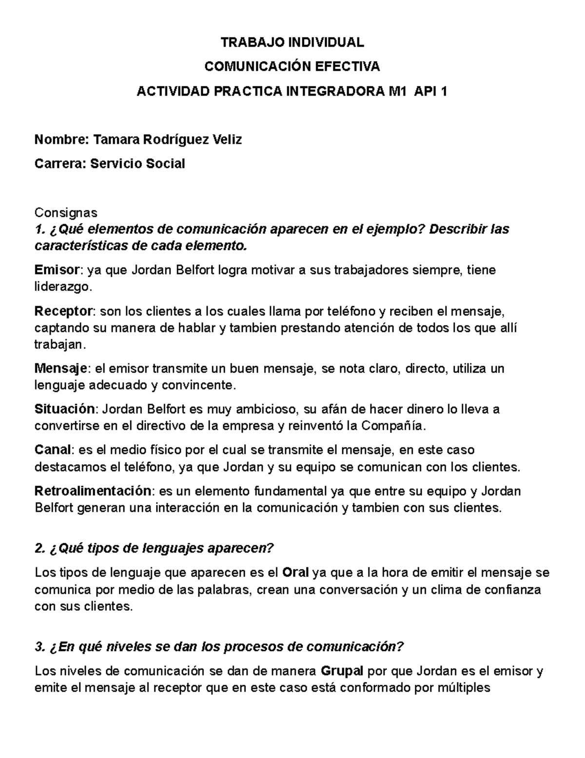 Trabajo Individual API 1 M1 Comunicación Efectiva - TRABAJO INDIVIDUAL ...