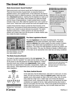 The Legislative Branch Quiz Practice - Worksheets The Legislative ...