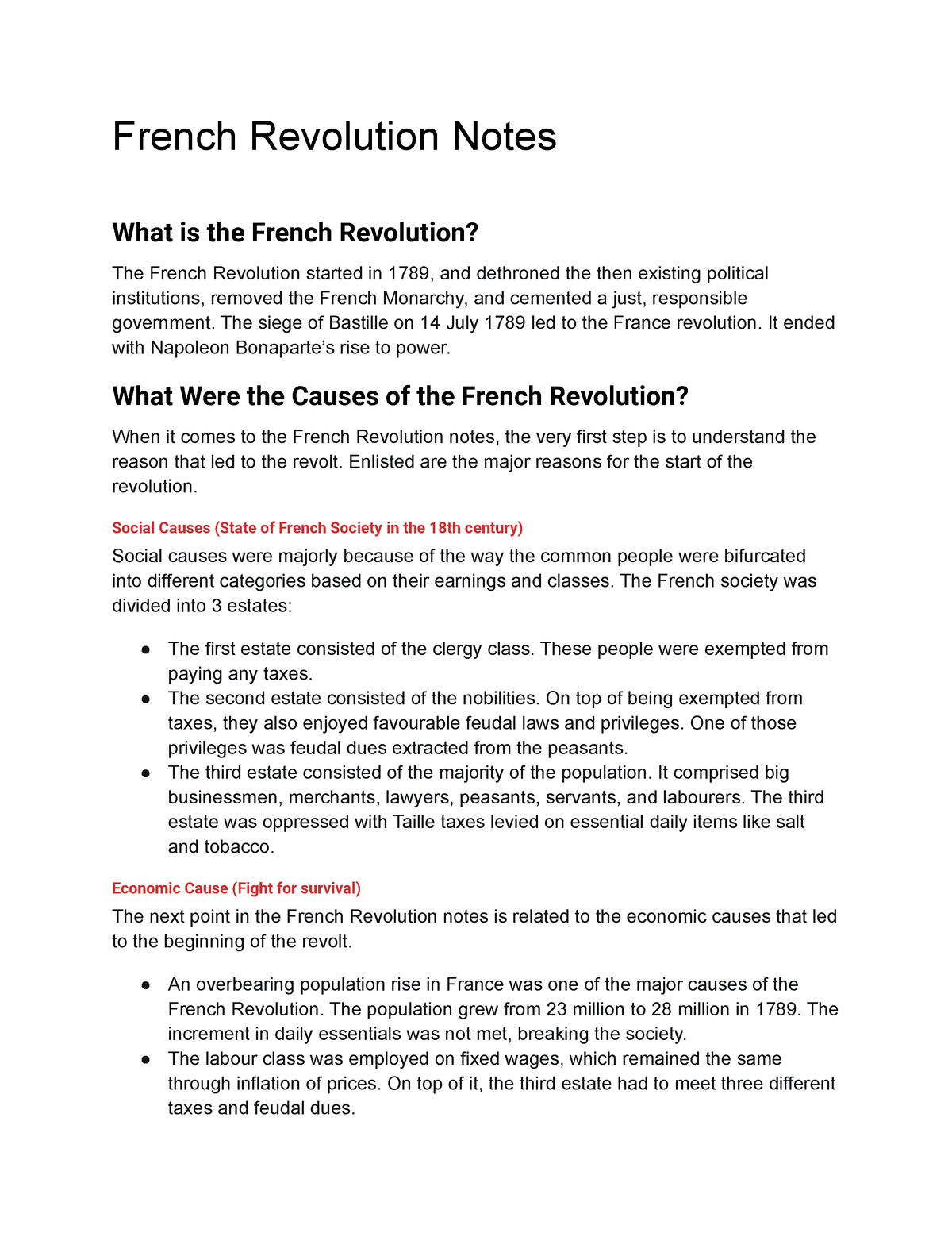 french revolution letter assignment