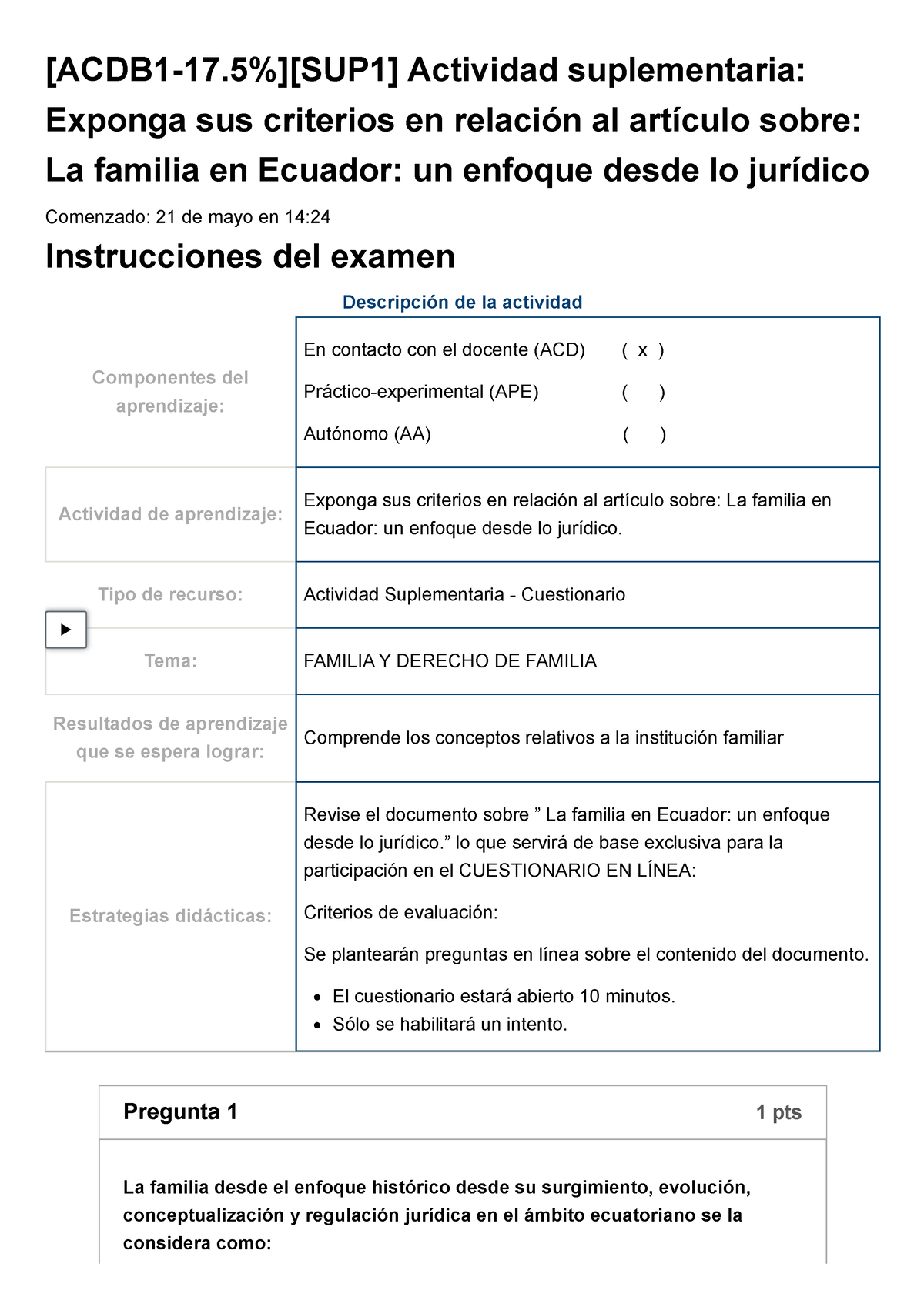 Examen [ACDB 1-17.5%][SUP 1] Actividad Suplementaria Exponga Sus ...