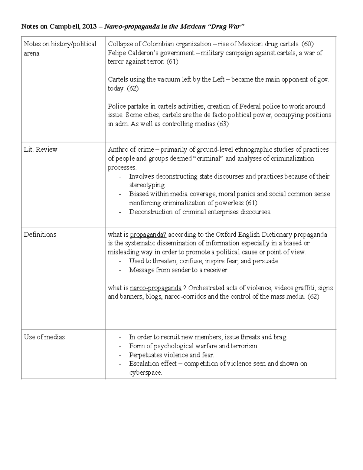 Cornell - Notes on Campbell - Notes on Campbell, 2013 – Narco ...