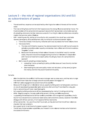 War peace and insecurity notes - War peace and insecurity notes Første ...